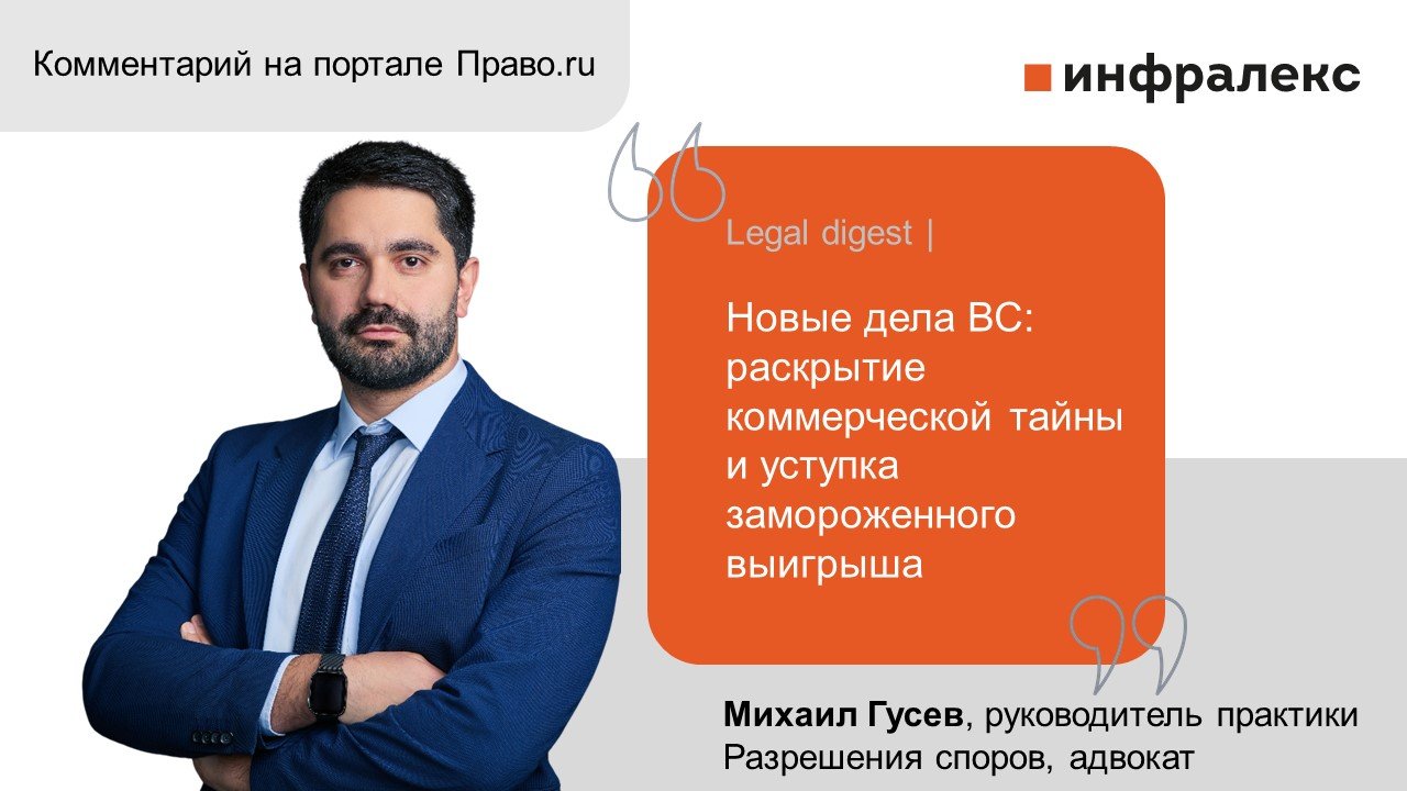 Комментарий Михаила Гусева на портале Право.ru 